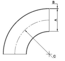 1.5D Elbow Dimensions