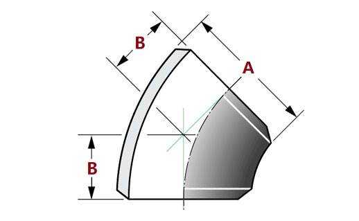 45 Degree Elbow Dimensions