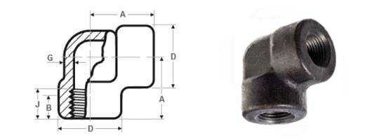 90 degree threaded elbow dimensions