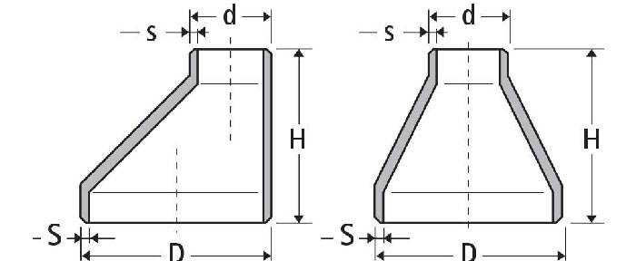 CS Concentric Reducer Dimensions