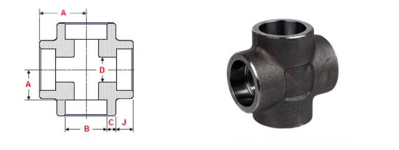Socket Weld Cross Dimensions