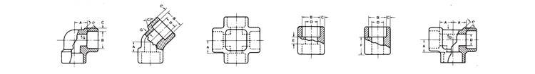Socket weld Fittings Dimensions